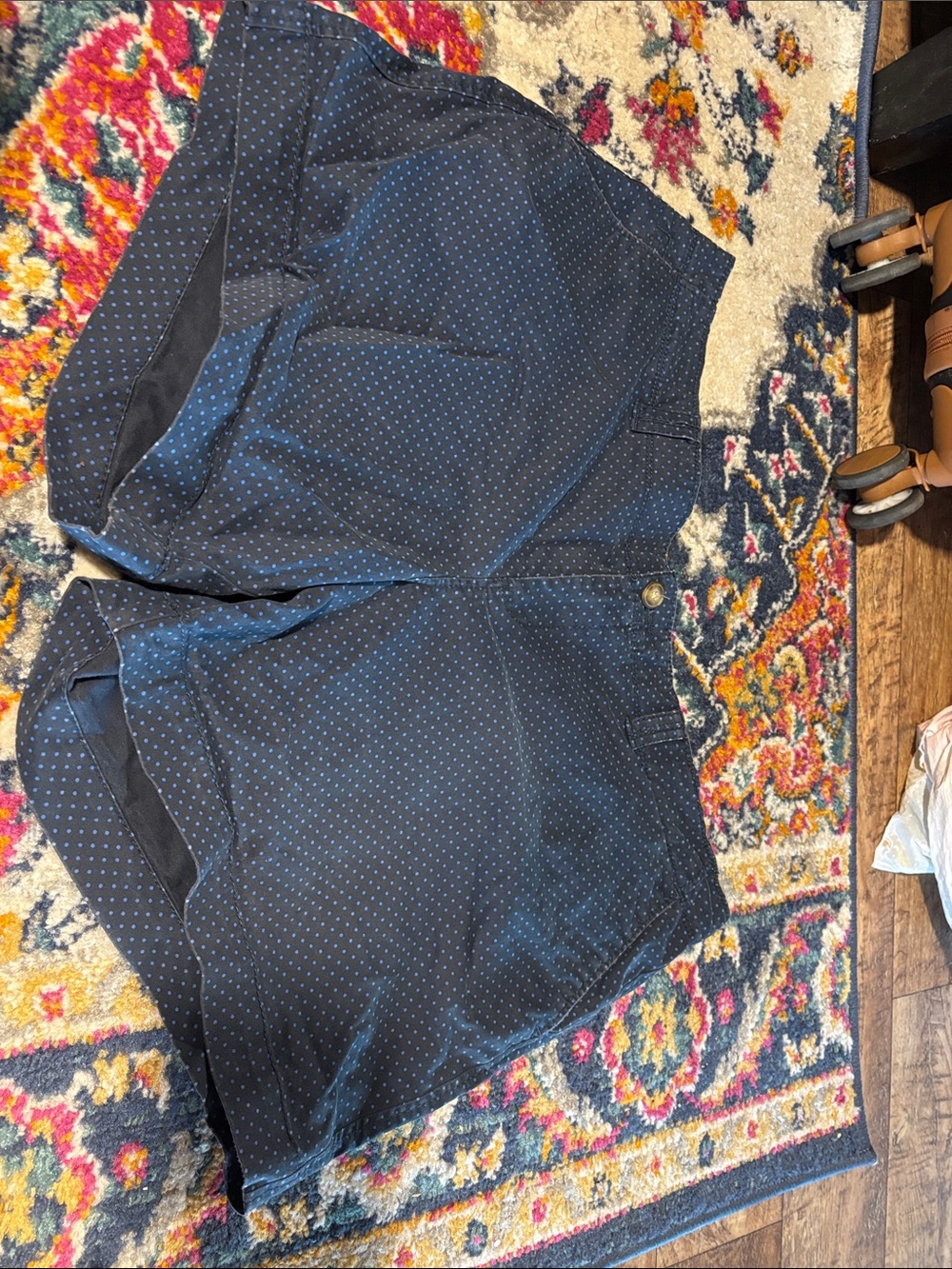 Old Navy Navy Blue Microdot Flat-Front Shorts